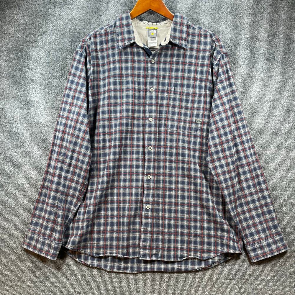 The North Face A5 Series Button Up Shirt Men's Large Blue/Red Plaid Casual
